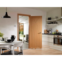 Best selling products 5mm oak veneer mdf board plain solid wood entry doors S6-1007